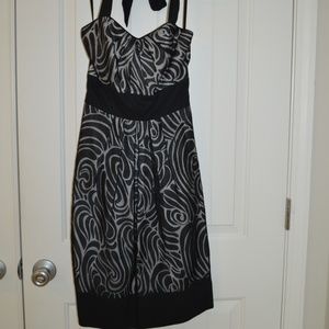 Black and white cocktail dress